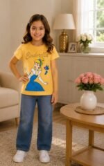 ⁦تيشيرت بناتي قطن سندريلا Cinderella⁩ - الصورة ⁦3⁩