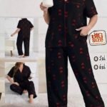 بيجامة حريمي صيفي قلوب حمراء