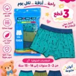 مجموعة من 3 بوكسرات مطبوعة - دايس